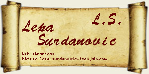 Lepa Surdanović vizit kartica